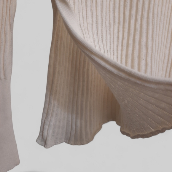 2011 MAISON MARTIN MARGIELA Deep Plunge V-Neck Knit Collared Sweater Stretch M - Picture 3 of 10